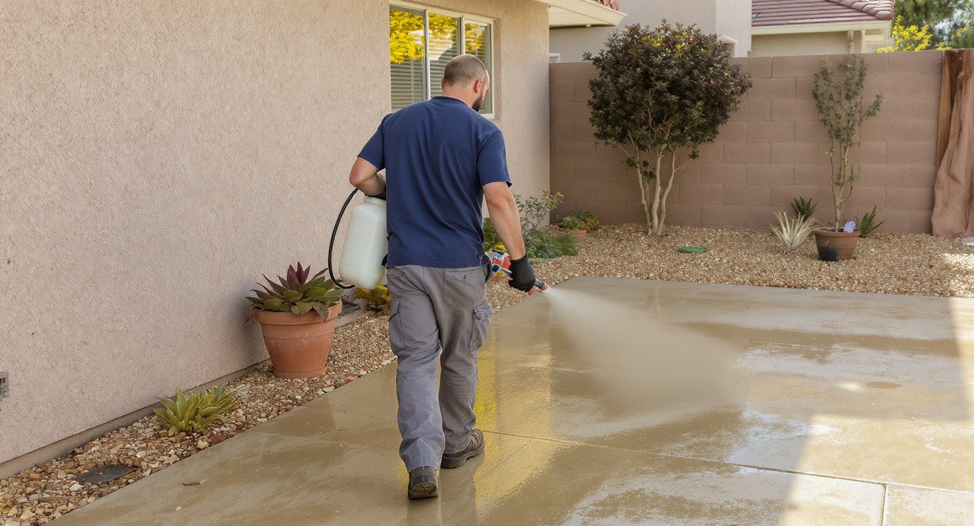 Concrete waterproofing sealer application in San Diego